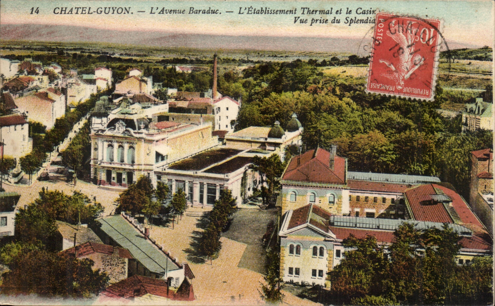 chatel Guyon CPA das Baraduc hydropathische Einrichtung und das Kasino das von herrlichem gesehen wurde auftrat
