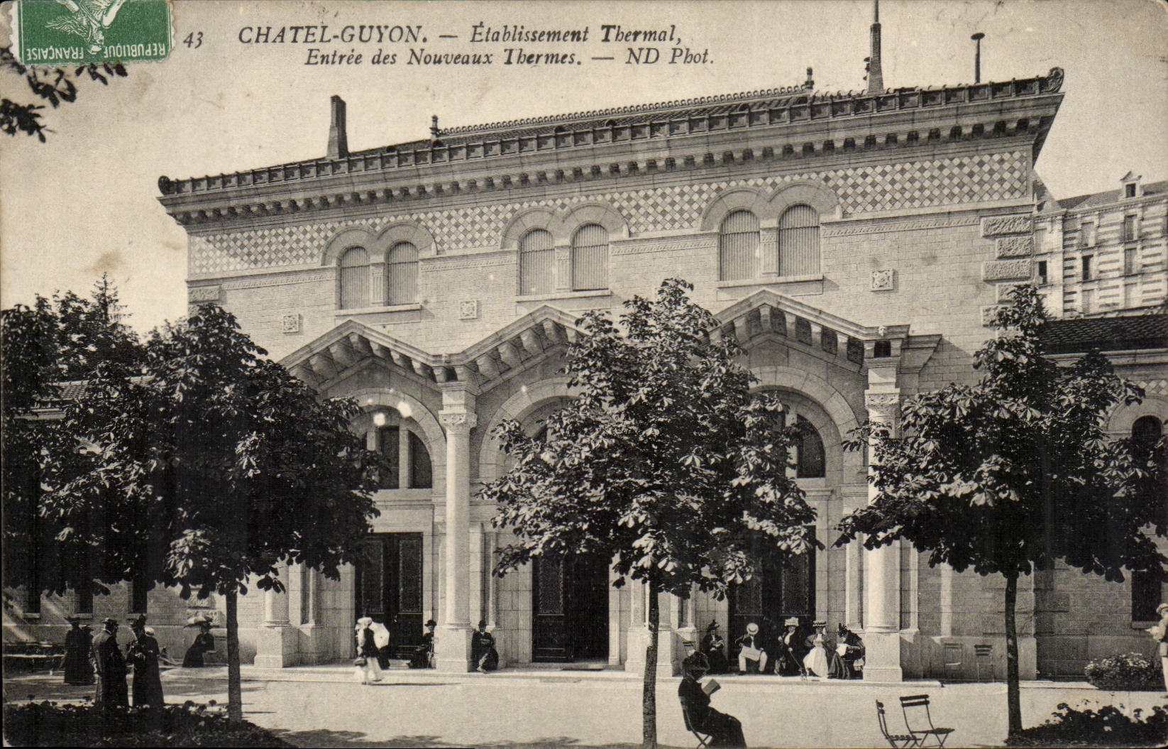 Chatelguyon CPA hydropathischer Einrichtung Eingang der neuen thermischen Bader