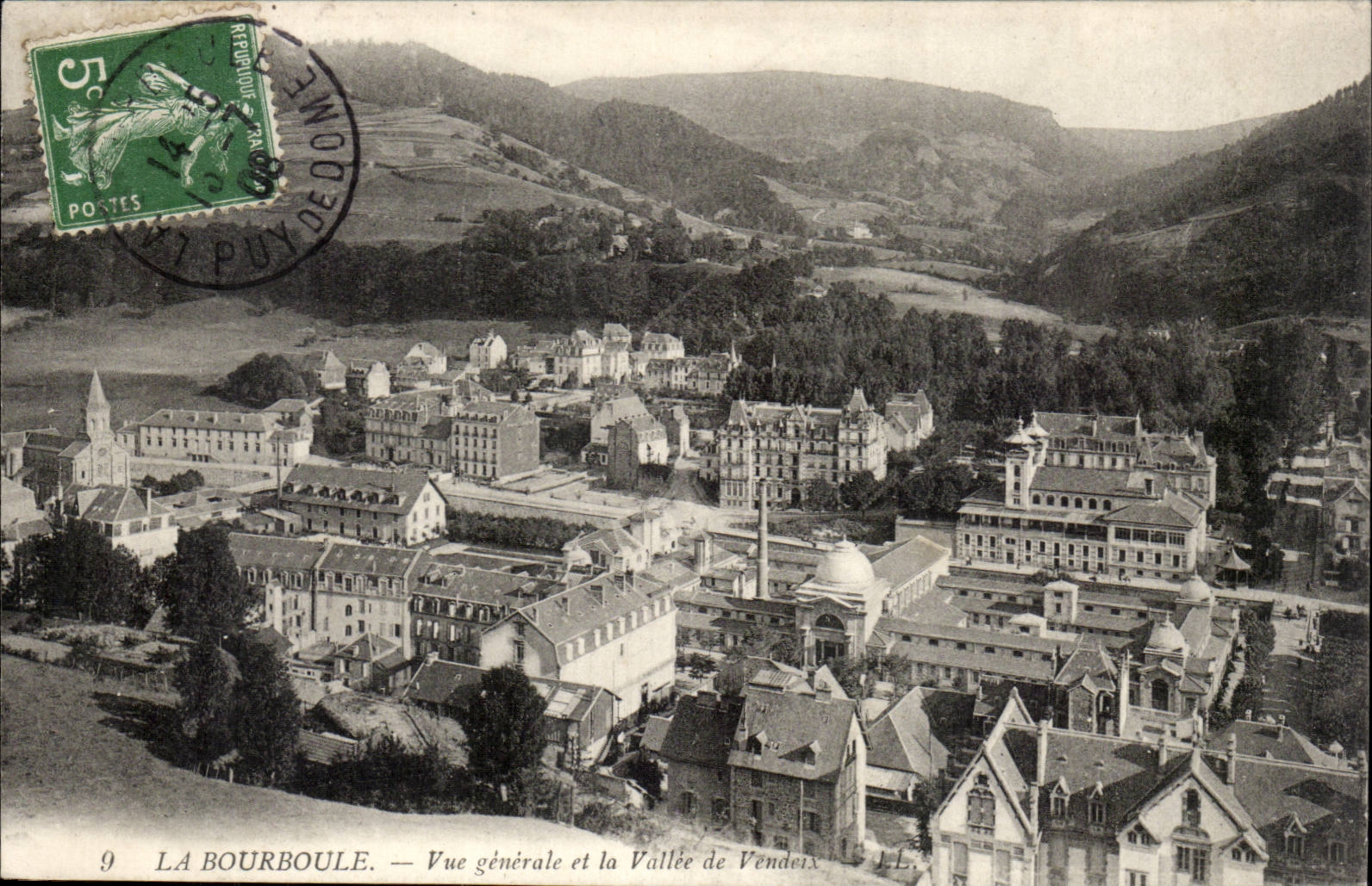 Bourboule CPA View and the valley of VEndeix