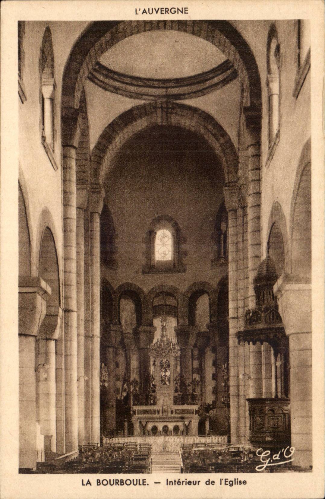 Bourboule - Interior of the Church - CPA