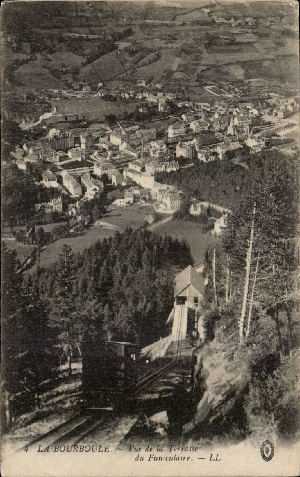 Bourboule - Sight of the Terrace of the Funicular - CPA