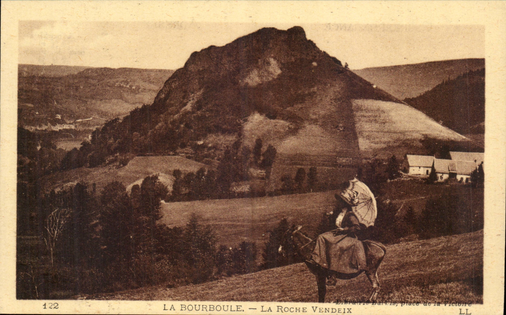 Bourboule - the Vendeix Rock - CPA