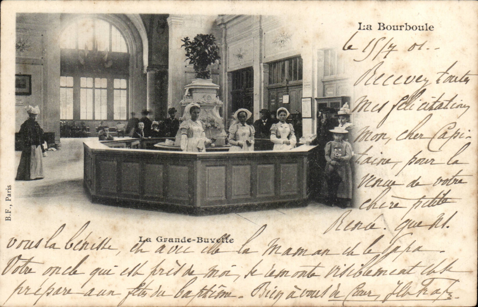 Bourboule - the Large Refreshment bar - CPA