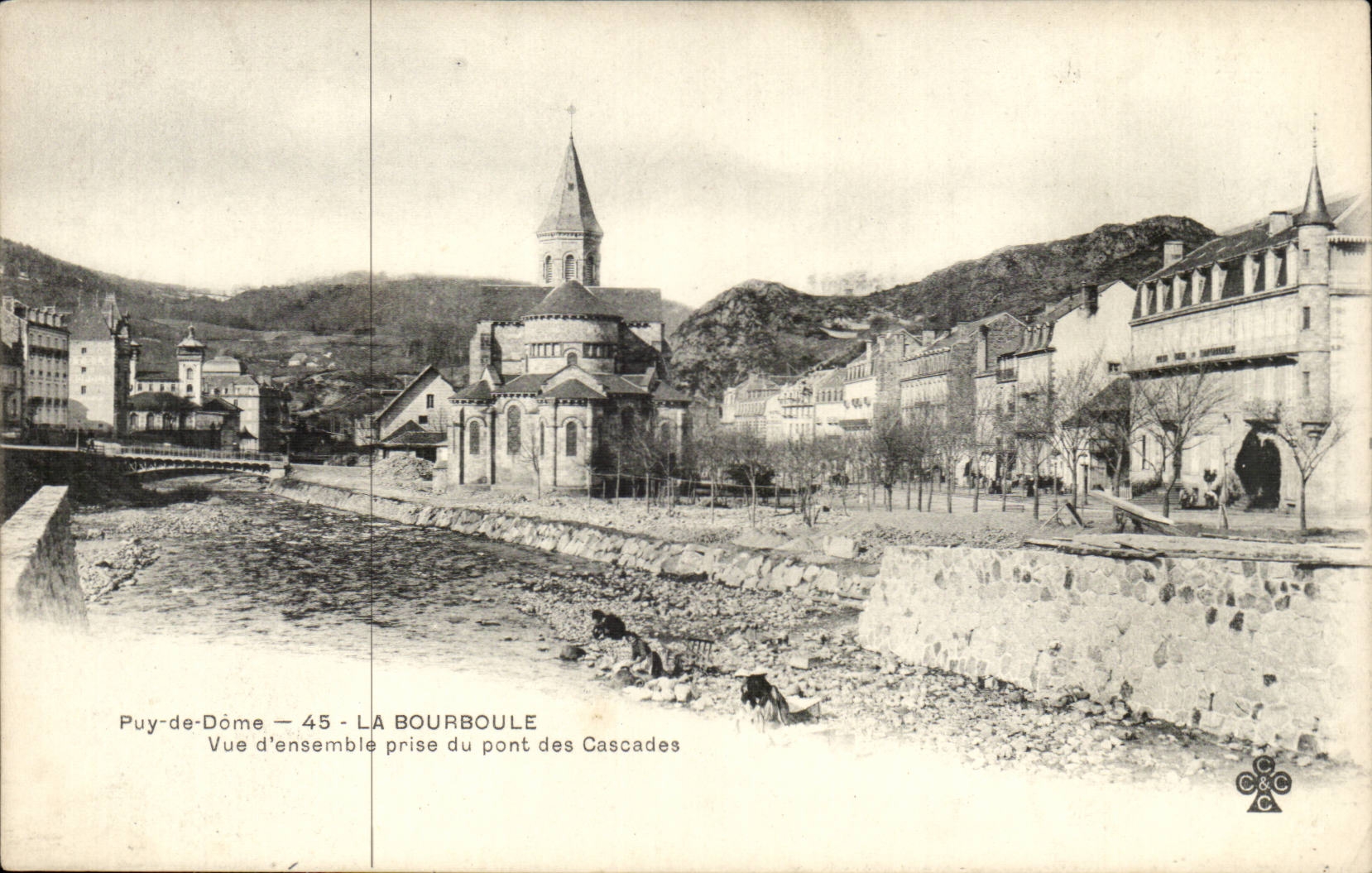 Bourboule - Overall picture catch of the bridge of the cascades - Bridge - CPA