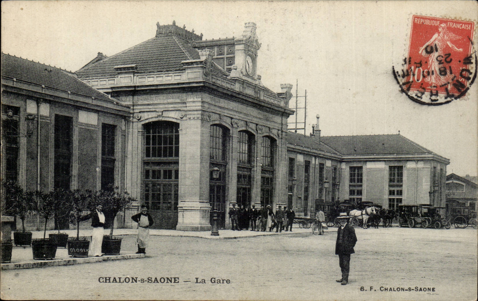 Chalon sur Saone CPA la gare