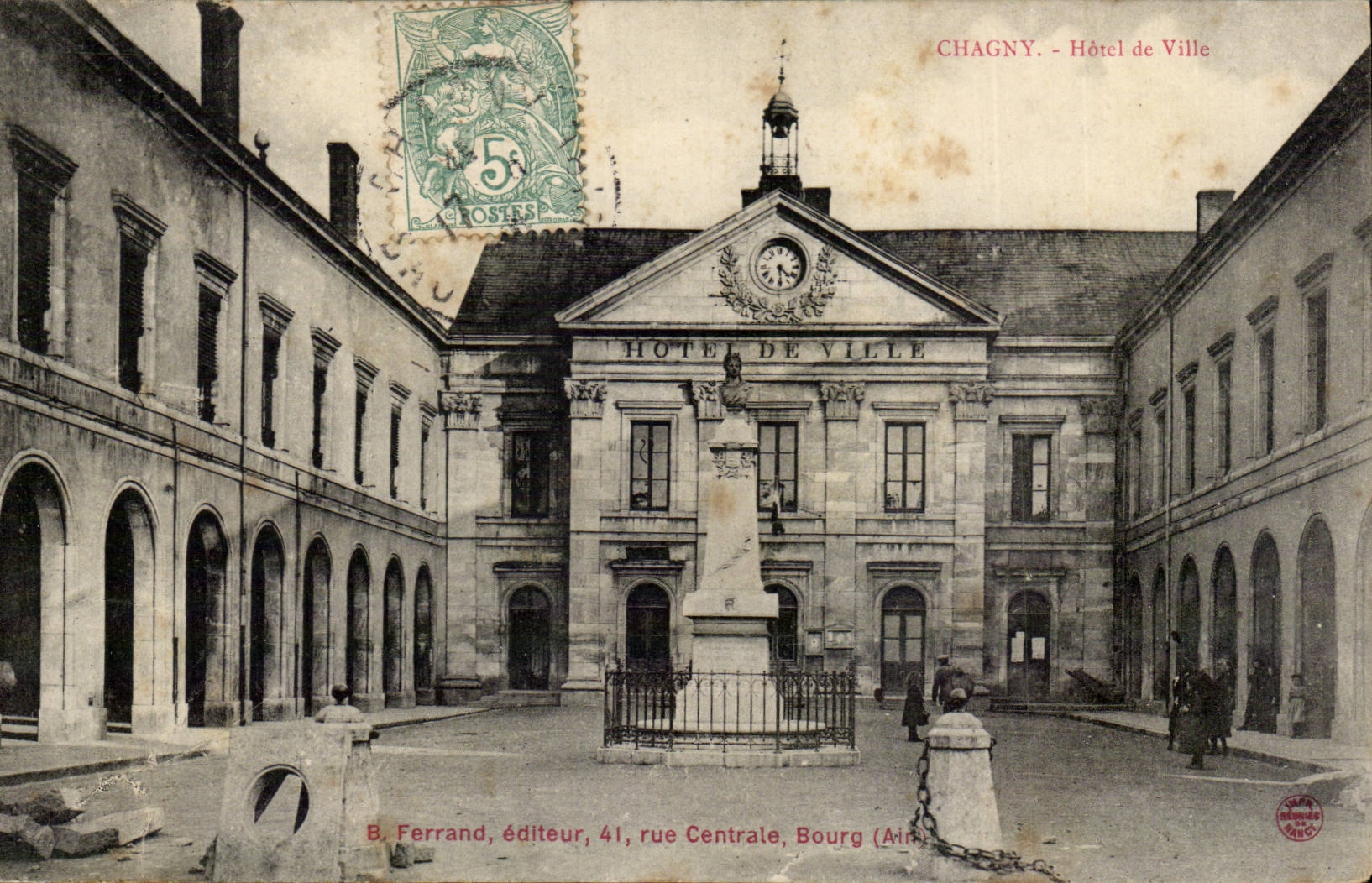 Chagny CPA Hotel de ville