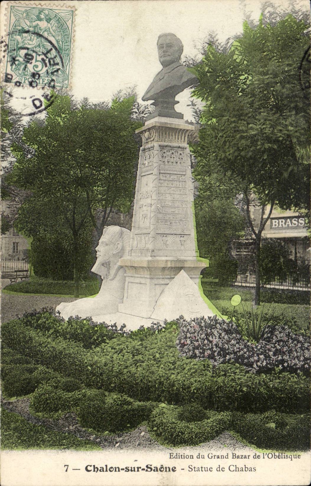 Chalon sur SAone CPA Statue de Chabas