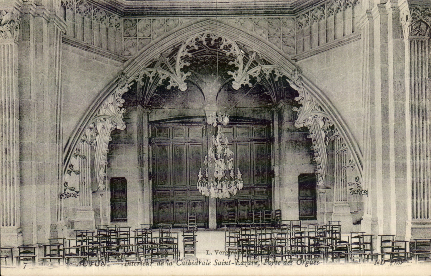 Interior Autun CPA of the cathedral Saint Lazare Gate of the organ