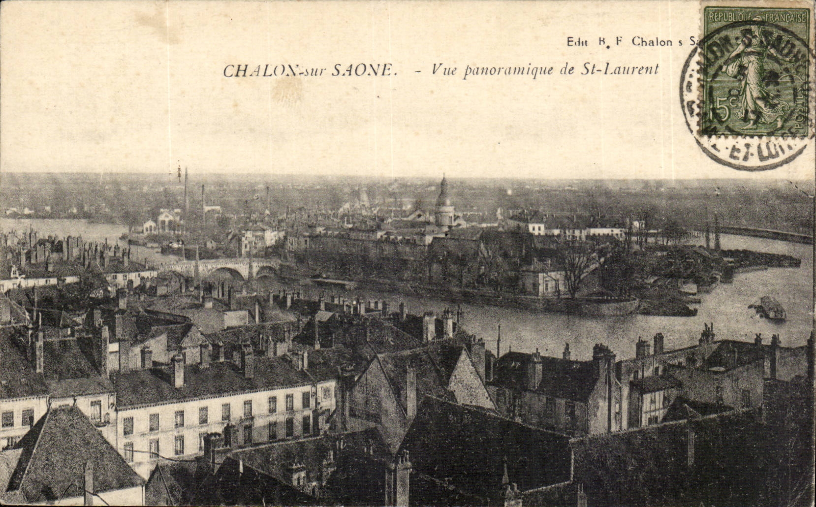Chalon sur SAone CPA Vue panoramique de St Laurent