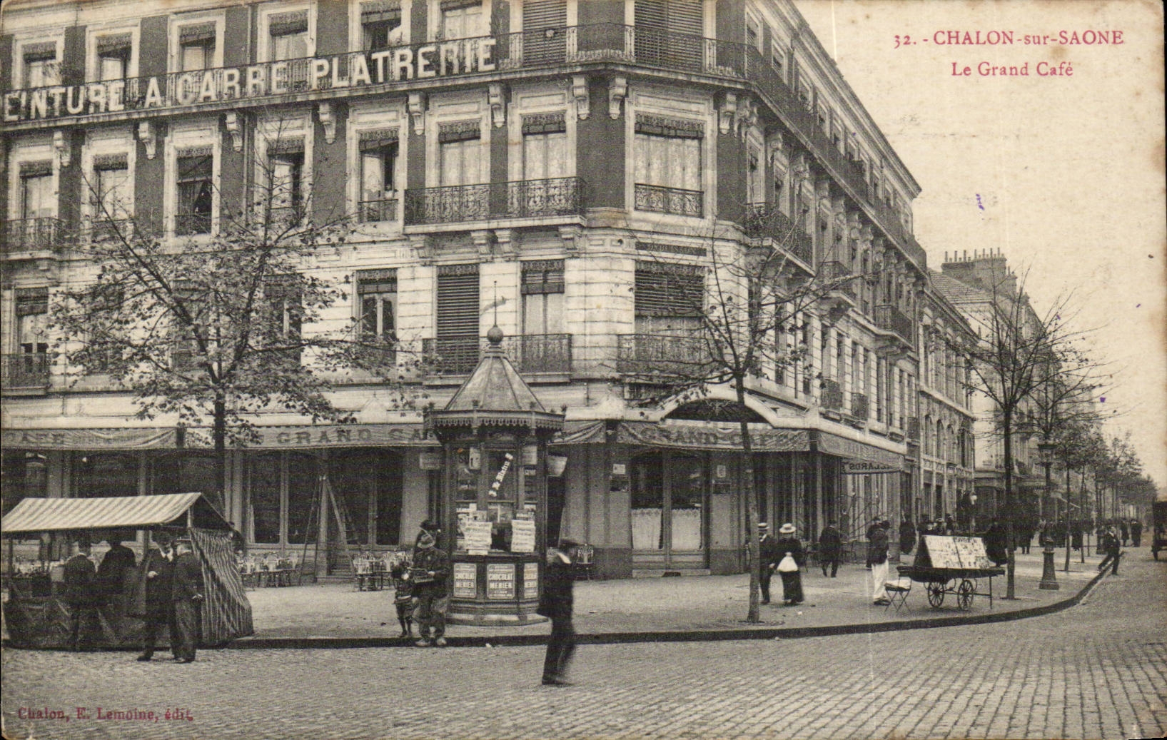 CPA Chalon sur Saone Le grand cafe