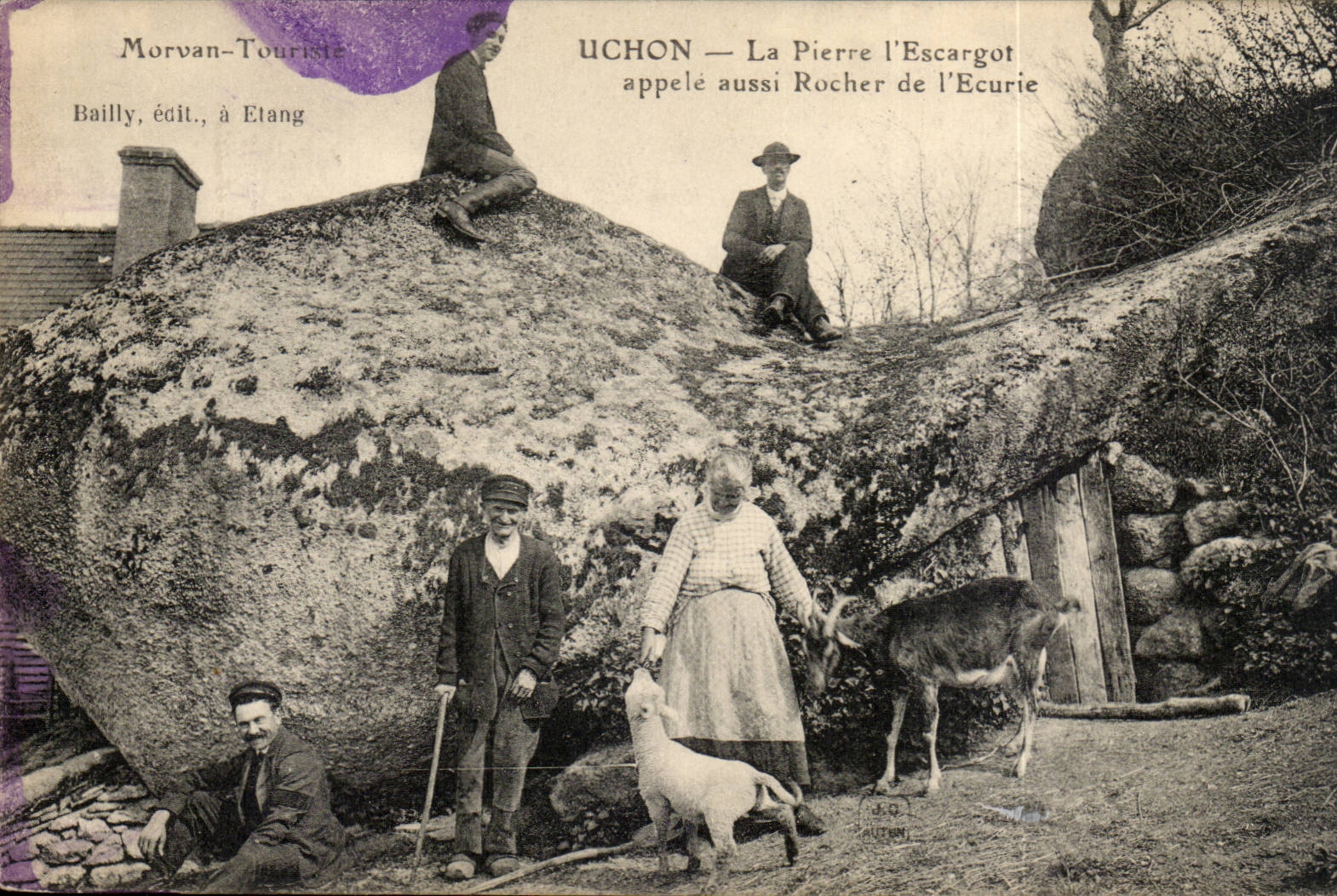 CPA Uchon stone the snail appelee also rock of stable TOP (goat goat)