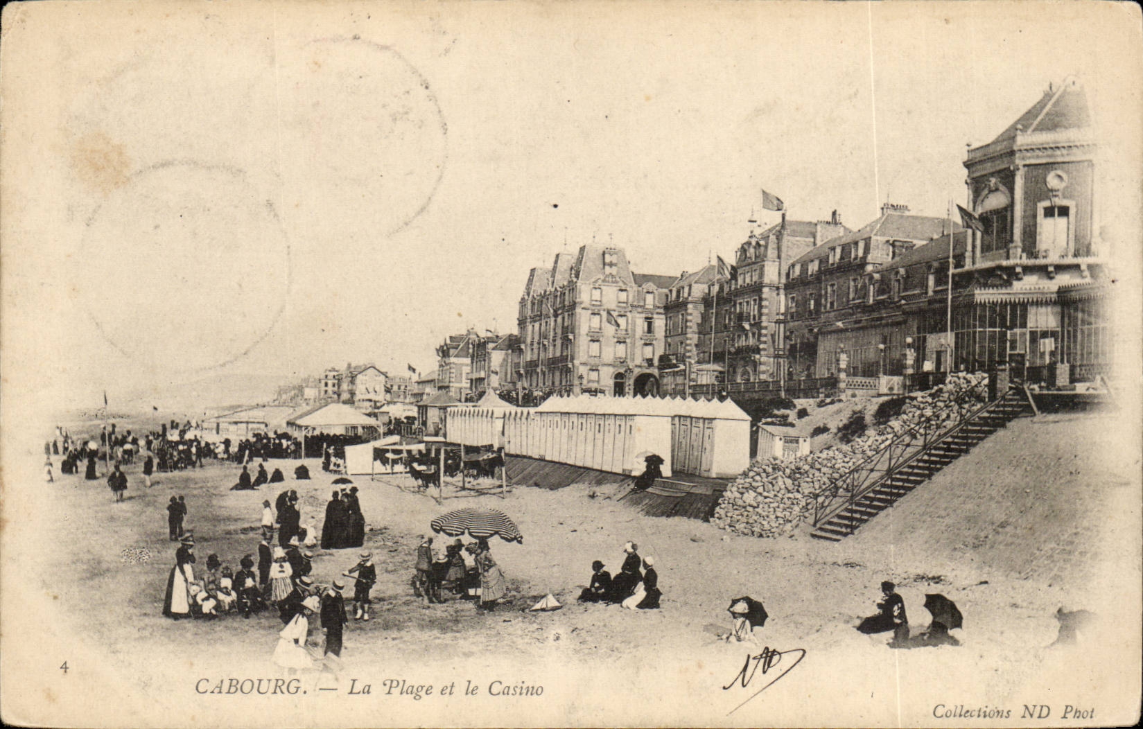 CAbourg CPA der Strand und das Kasino