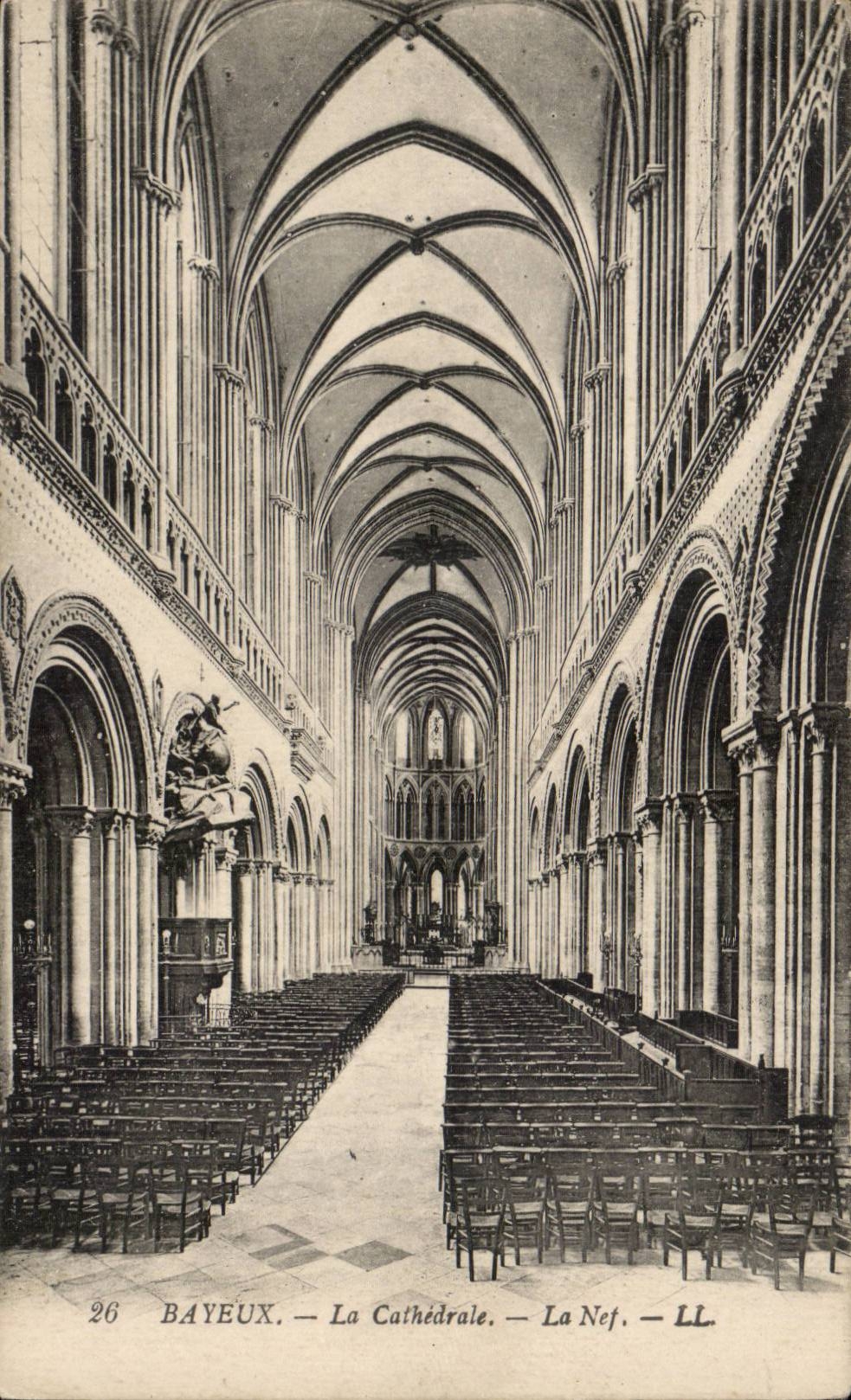 Bayeux - die Kathedrale - der Nave - CPA