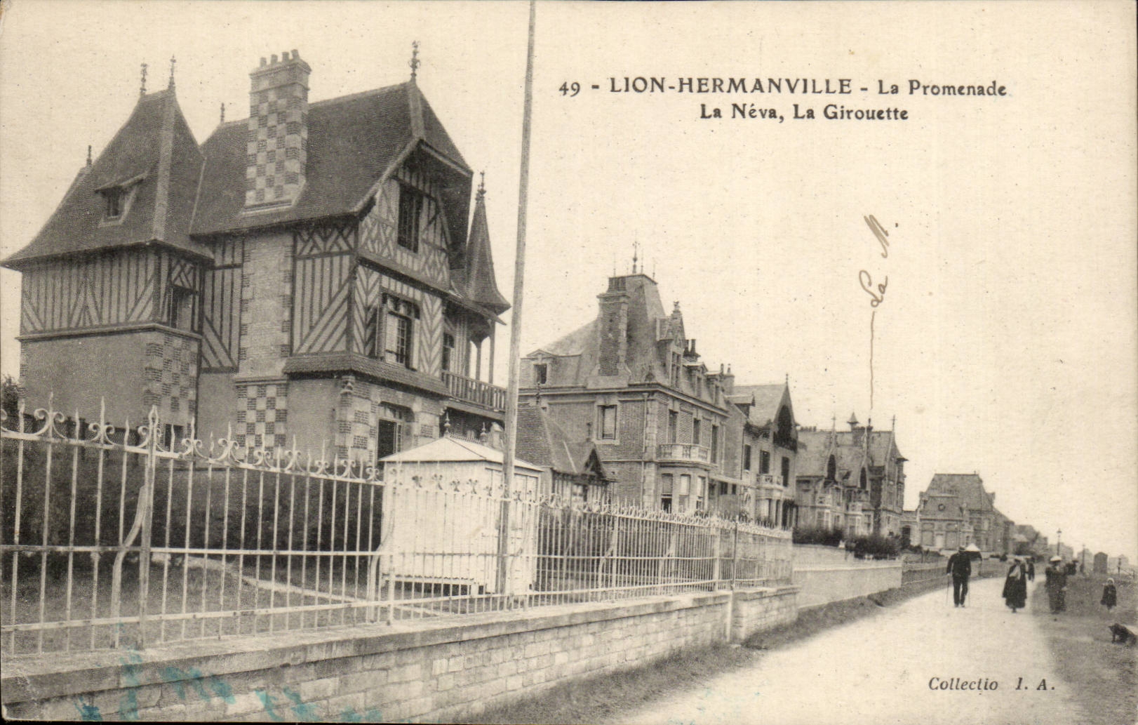 Hermanvile lion - the Walk - Neva - the Wind vane - CPA