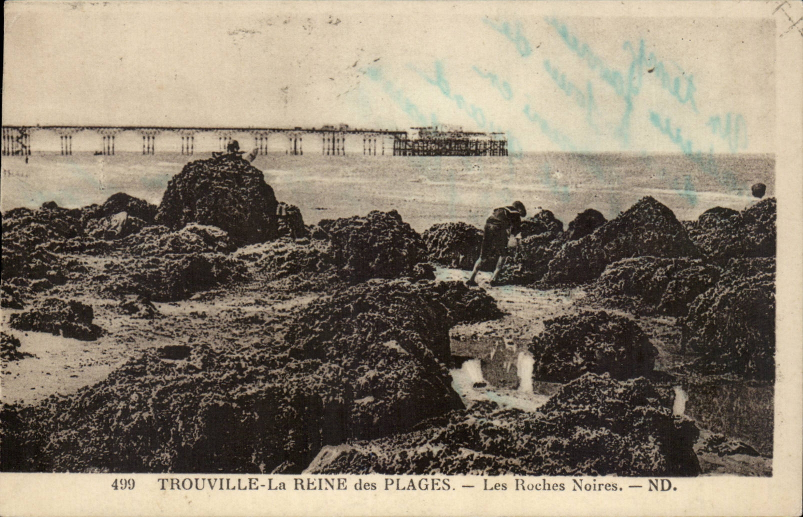 Trouville - the Queen of the Beaches - Black Rocks CPA