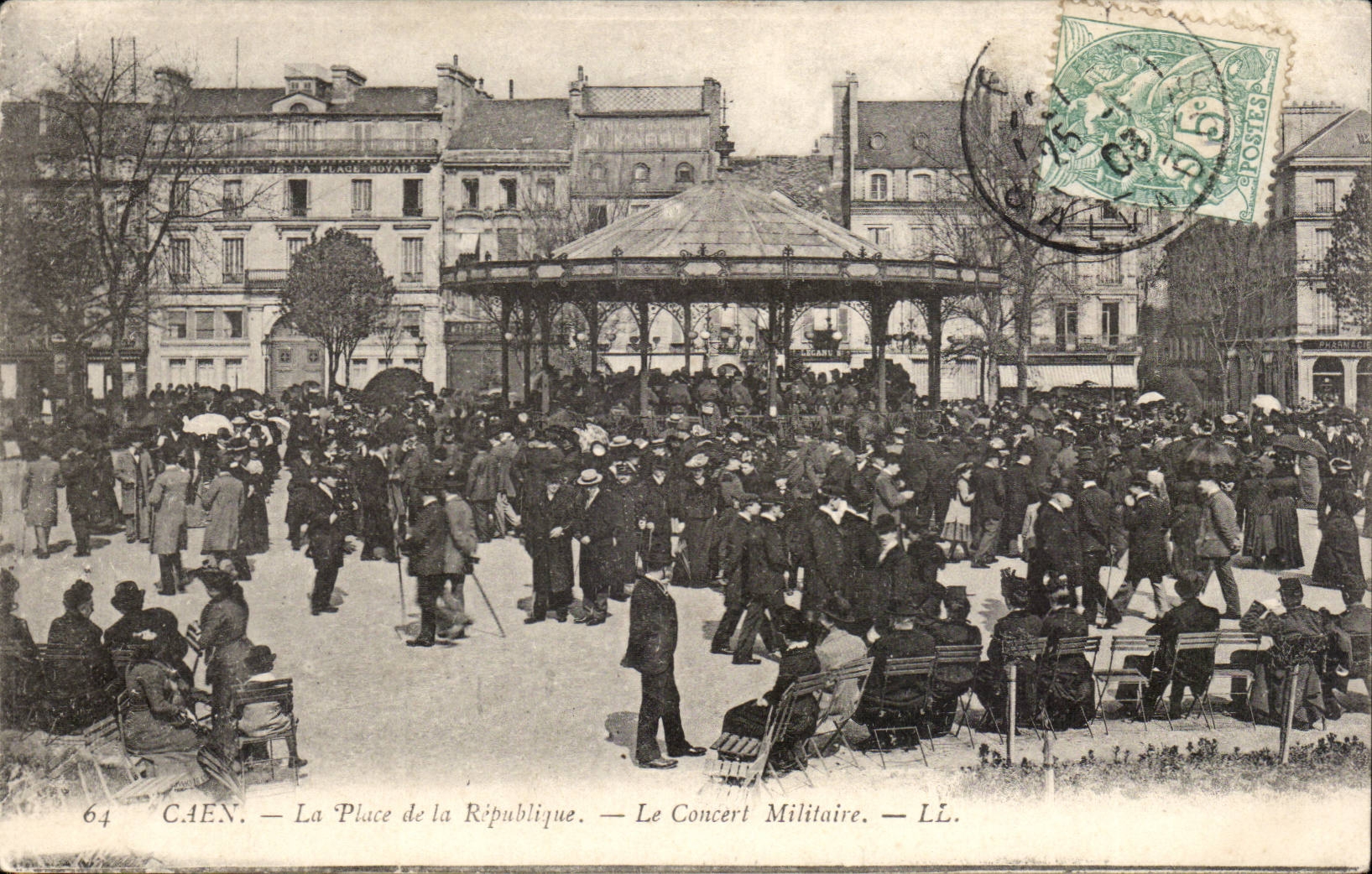 Caen - der Ort der Republik - das Militarkonzert - CPA