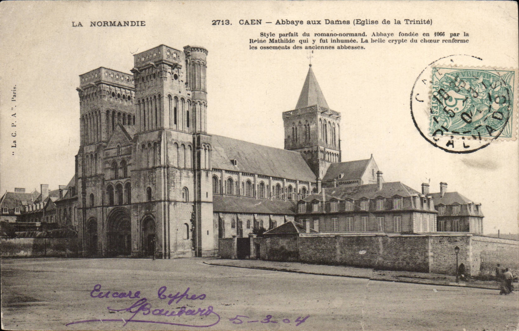 Caen - Abtei mit der Dame-Kirche der Dreiheit - CPA
