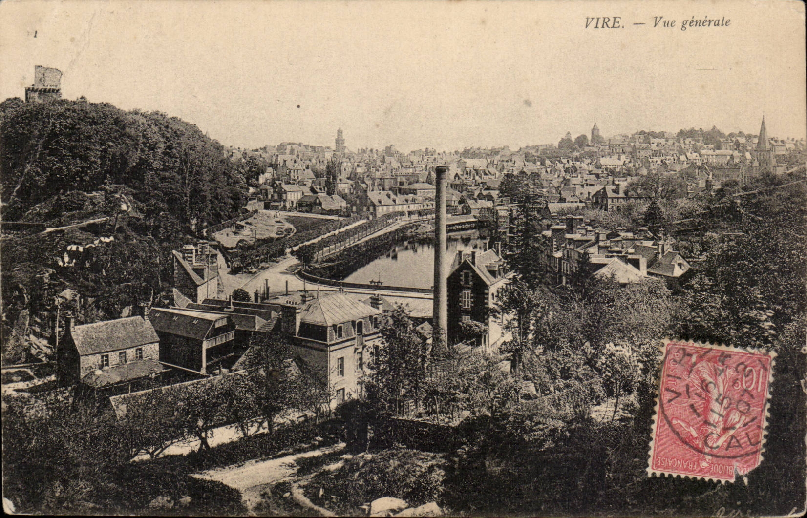Vire CPA Vue generale