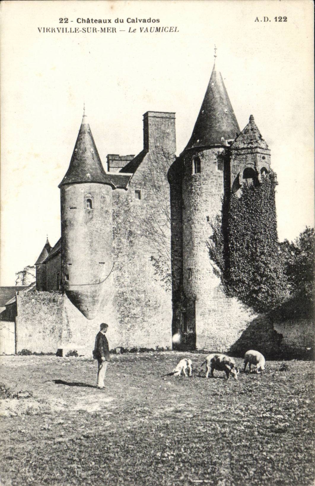 Vierville on Sea CPA Vaumicel (pigs)