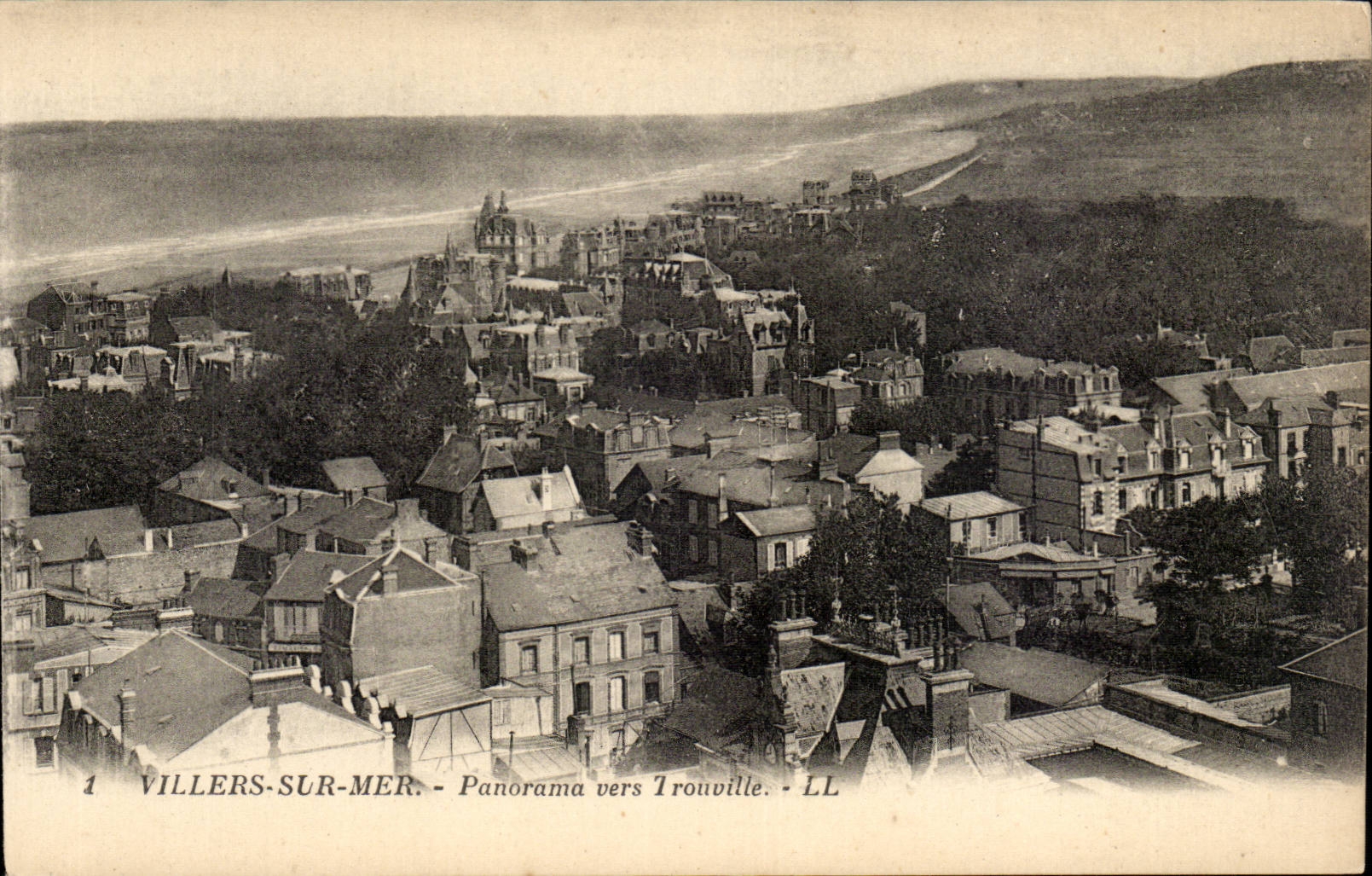 Villers auf MeerCPa Panorama in Richtung zu Trouville