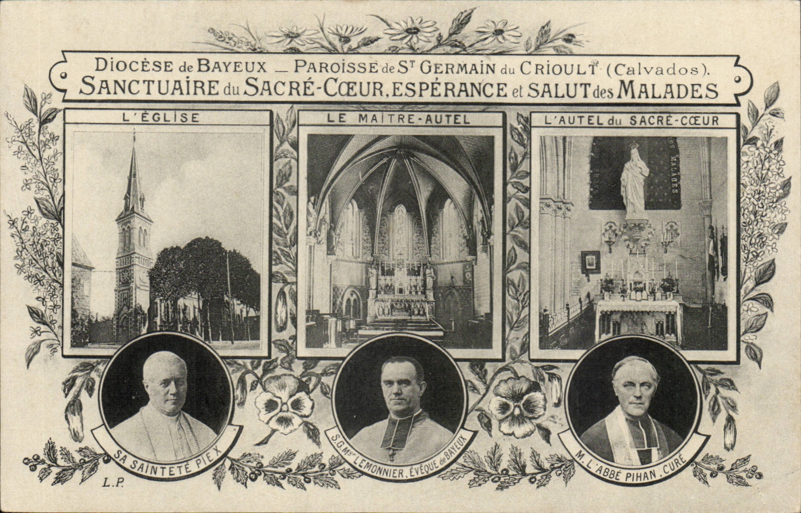 CPA Sanctuary Parish of German St of the cRioult Black and white Apple-brandy X Lemonnier Pihan Abbot