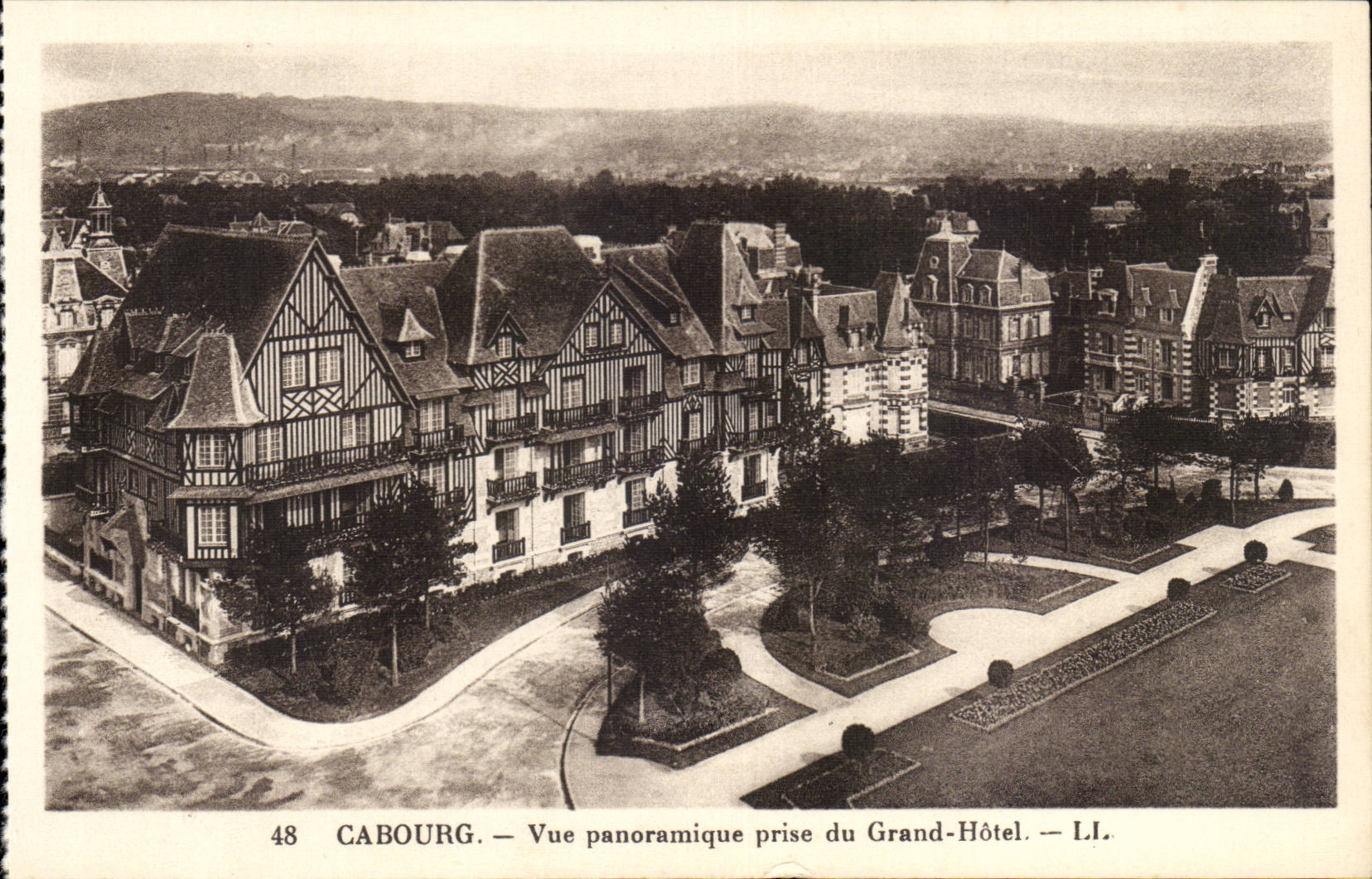 CAbourg CPA Panoramic View genommen vom grossen Hotel