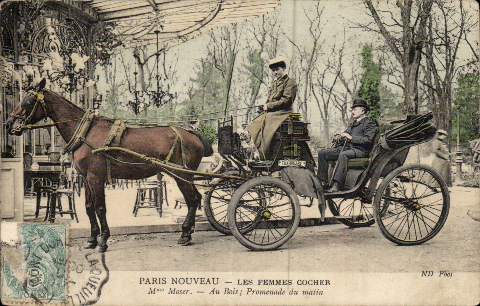 Paris New CPA the women coachman Mrs Moser With wood Walk of the morning (taxi)