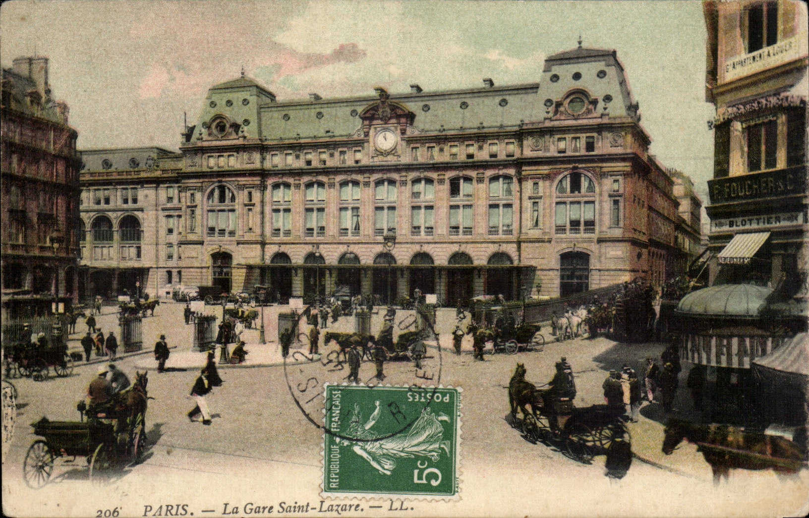 Paris CPA La gare de Saint Lazare