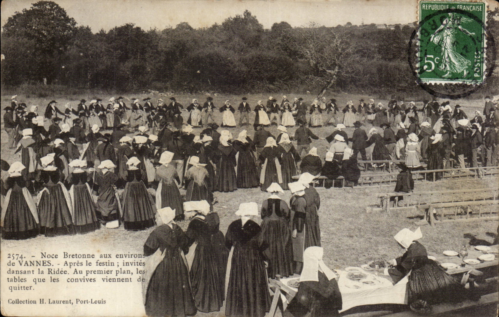 Vannes CPA Breton Noces around Vannes After the feast invite dancing Ridee TOP