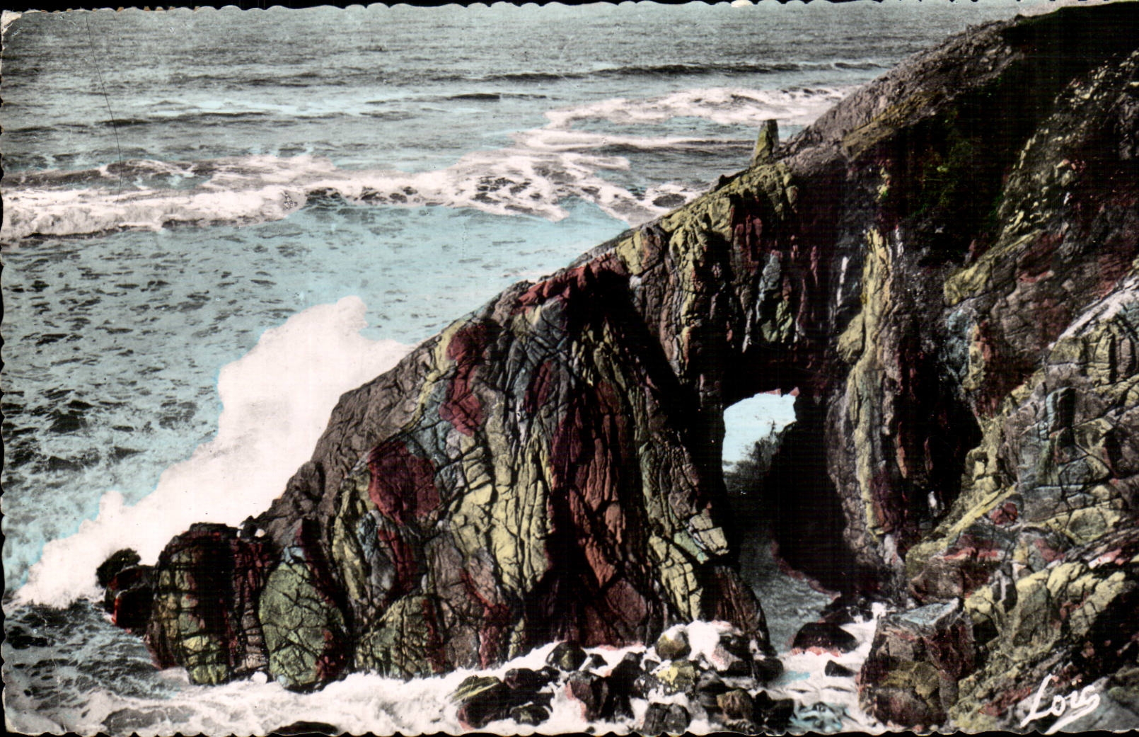 Peninsula of Quiberon MODERN CARD Arch of Bara Port