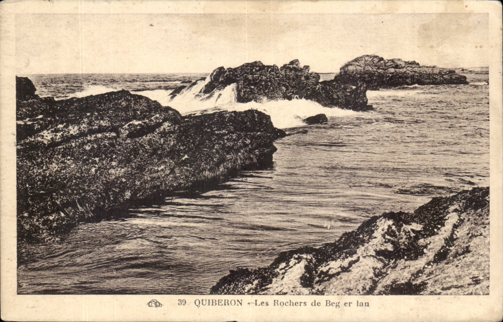CPA Peninsula of Quiberon rocks of Beg er Lau