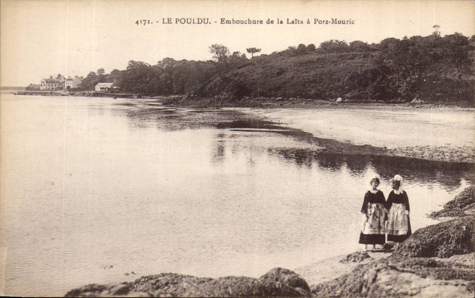 Pouldu - Mouth of Laita has Porz Mouric - CPA