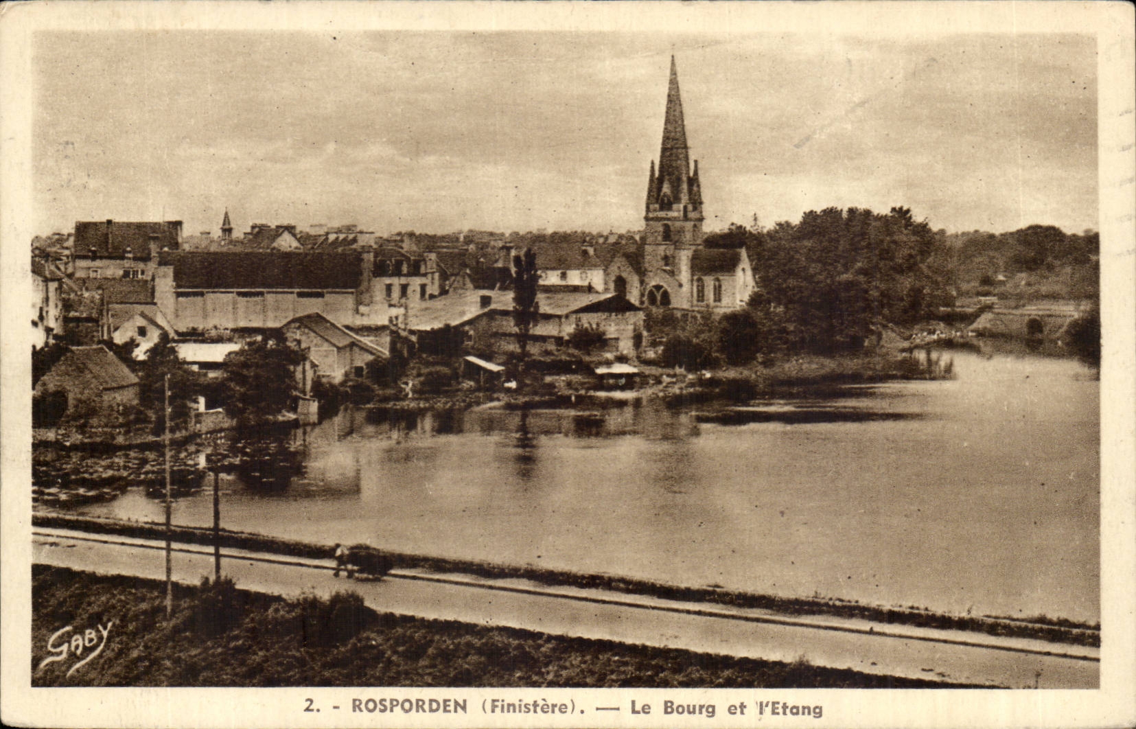 Rosporden - the Borough and the Pond - CPA