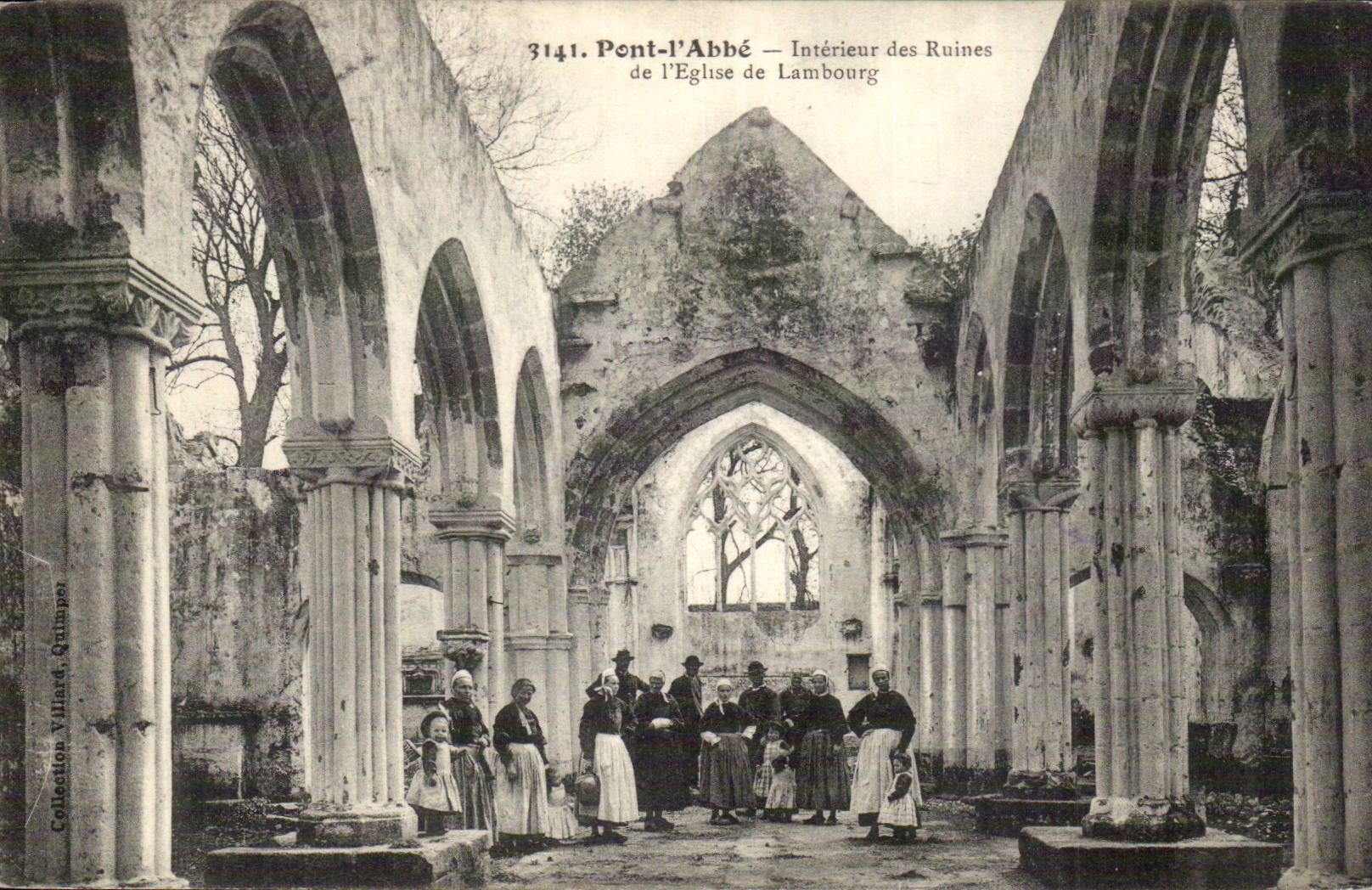 Pont l' Interior abbot CPA of the ruins of the church of Lambourg