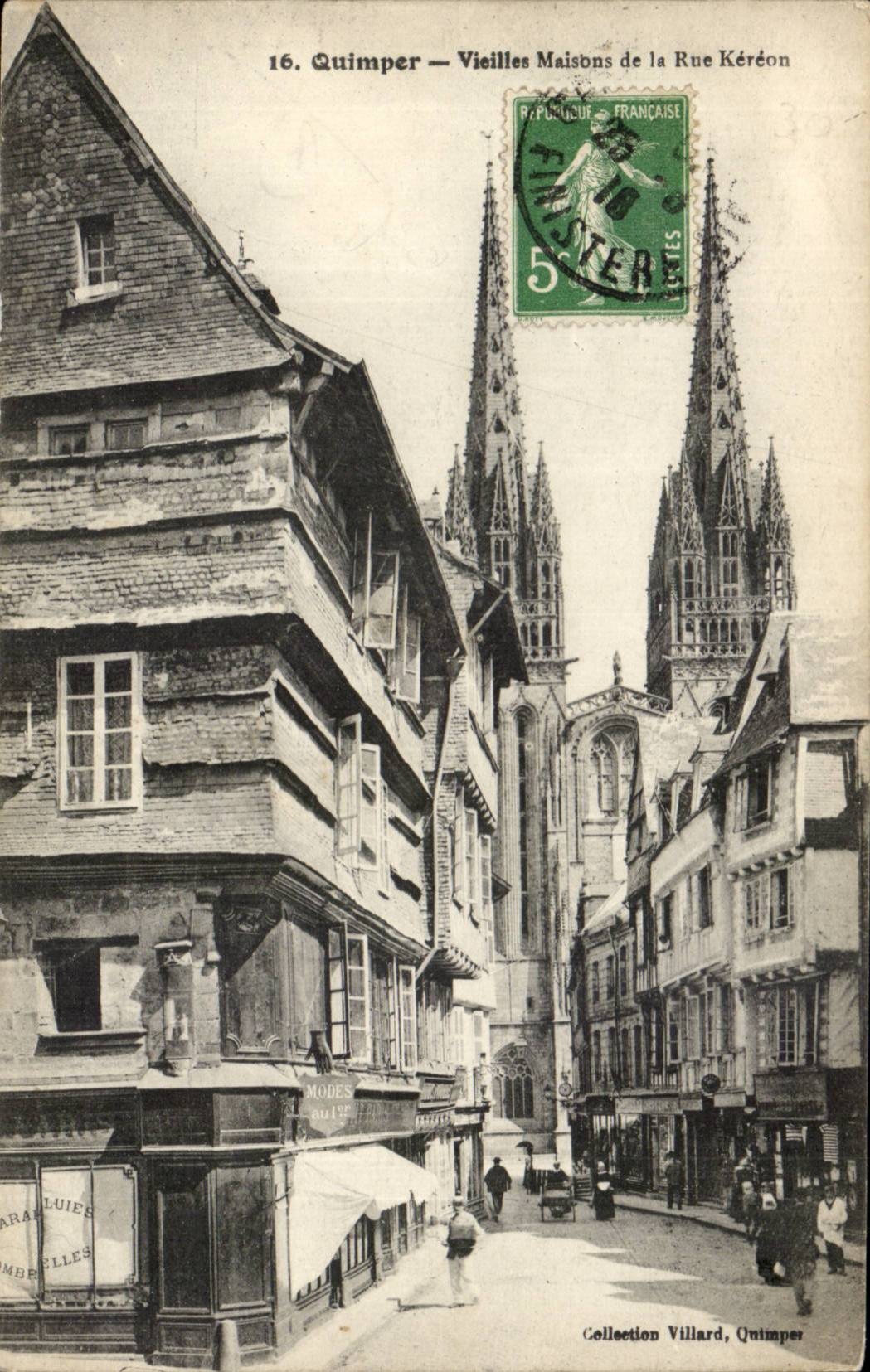 Quimper CPA Old houses of the street Kereon