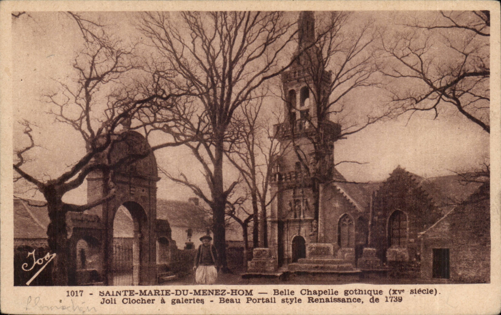 Saint Marie of Carry out Gothic Hom CPA Bellec ahpelle pretty bell-tower has galleries