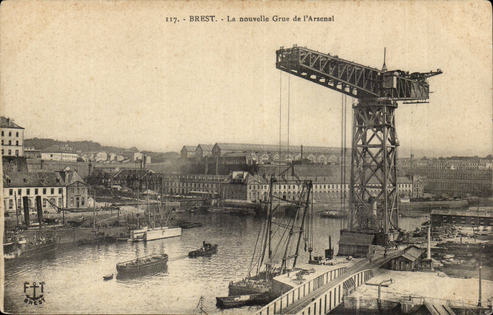 Brest CPA La nouvelle grue de l'arsenal