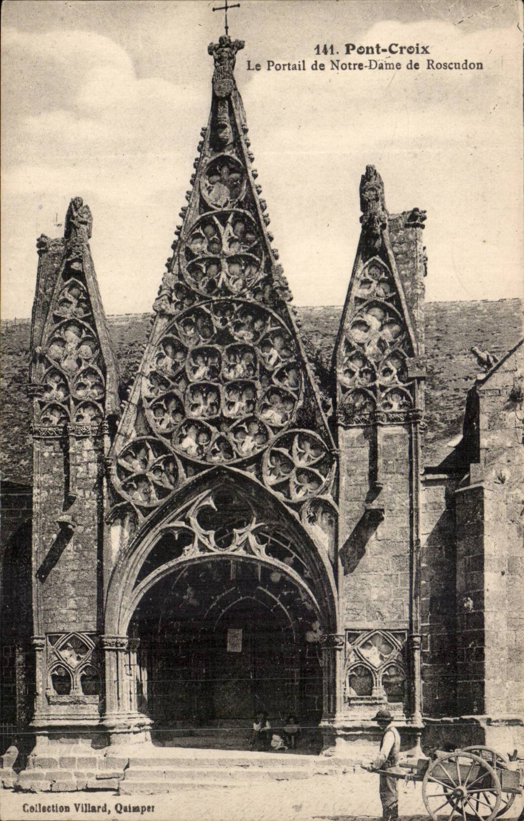 Pont Croix CPA Le gate of Notre Dame de Roscuden