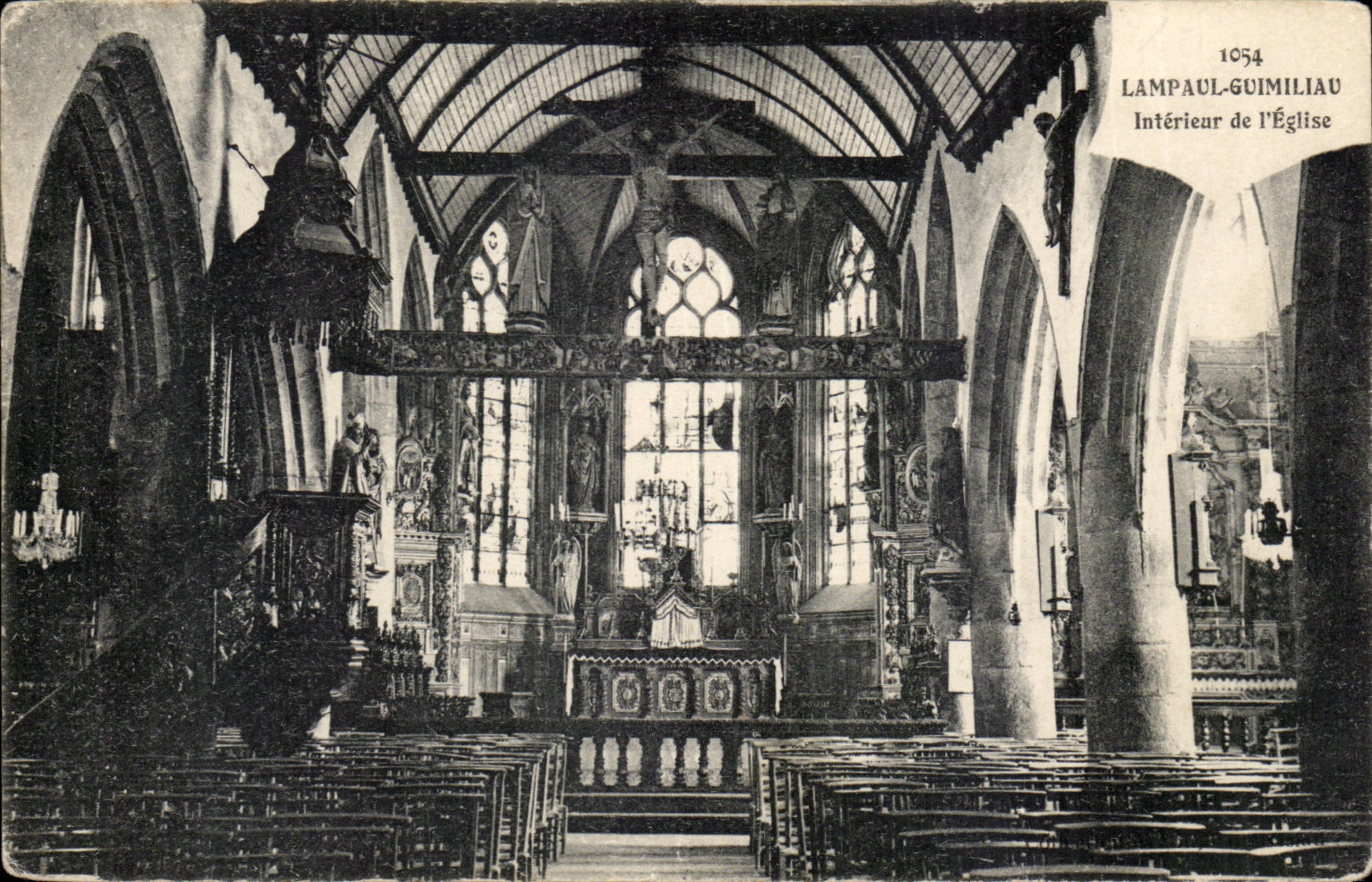 Lampaul Guimiliau CPA Interior of the church