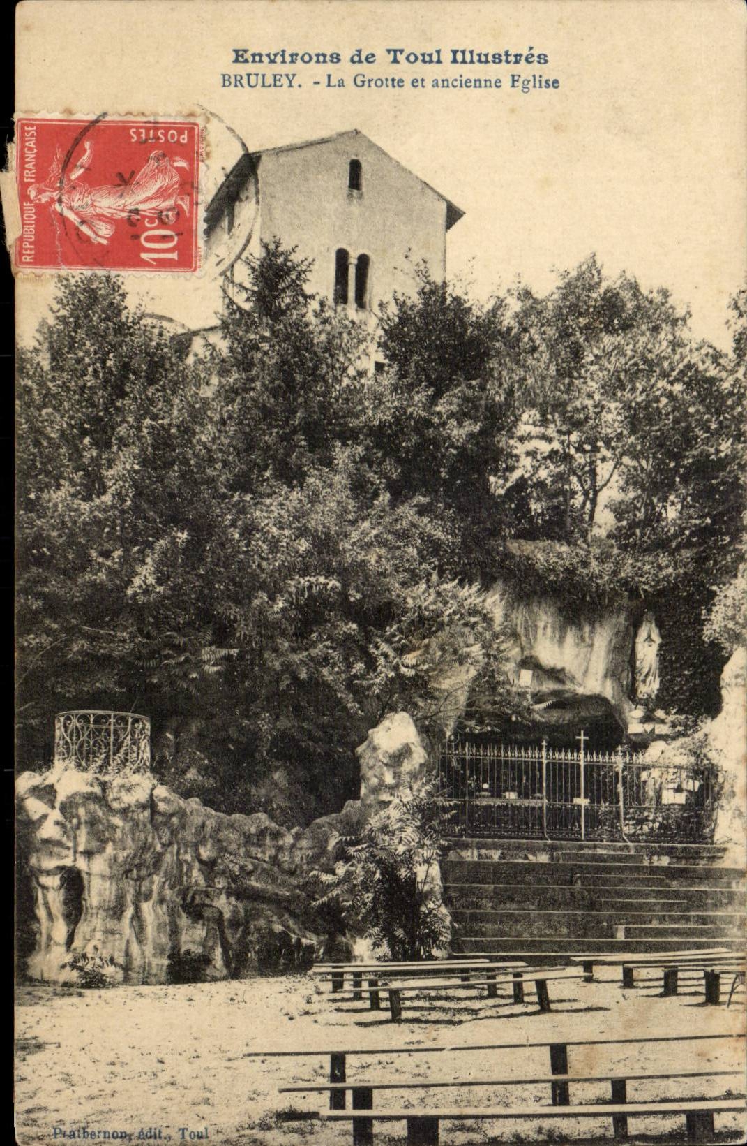 Umlagerungen von Toul veranschaulichten - Bruley - die Hohle und die alte Kirche - CPA