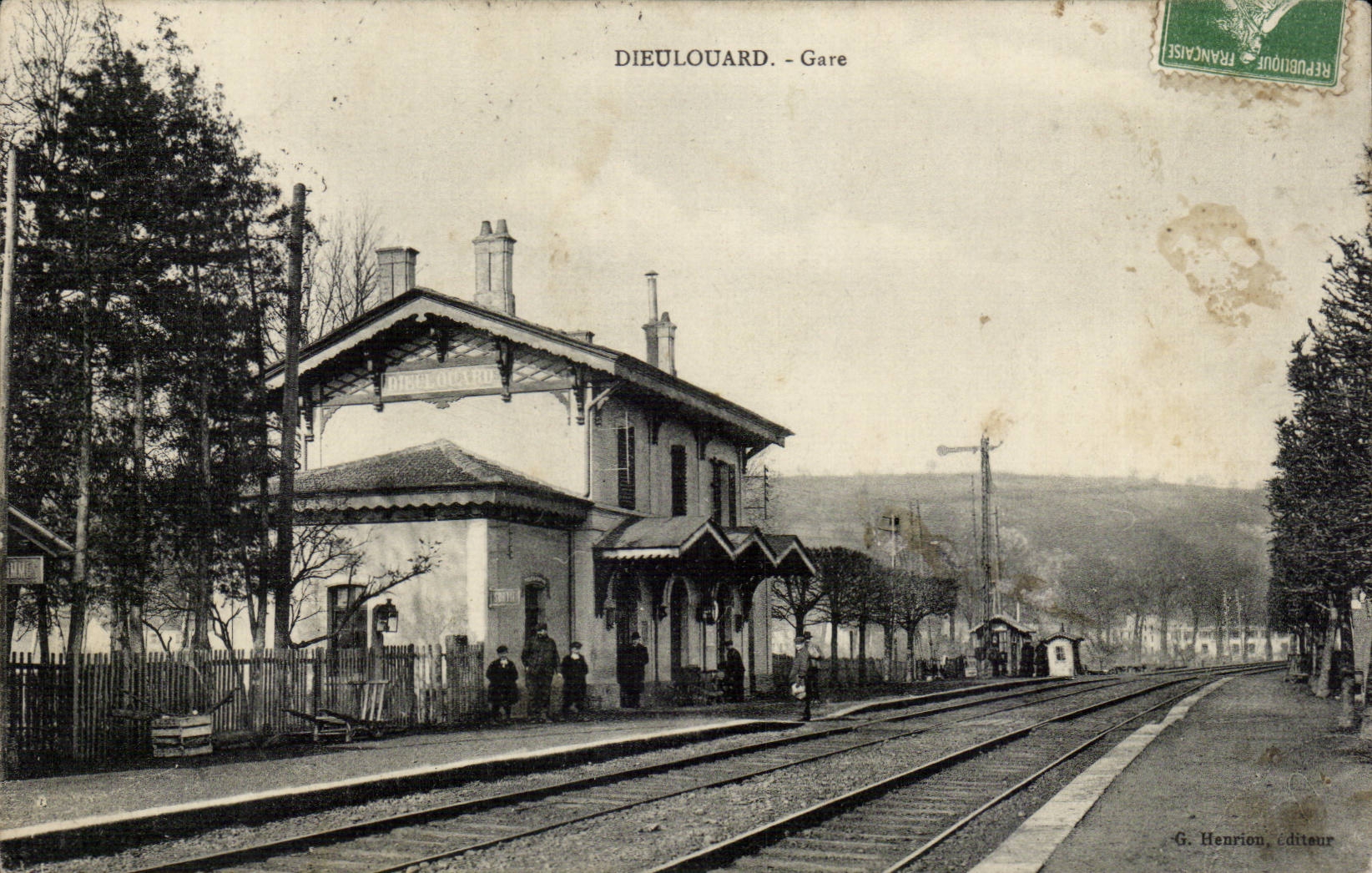 Dieulouard - Station - Train - Trein - CPA
