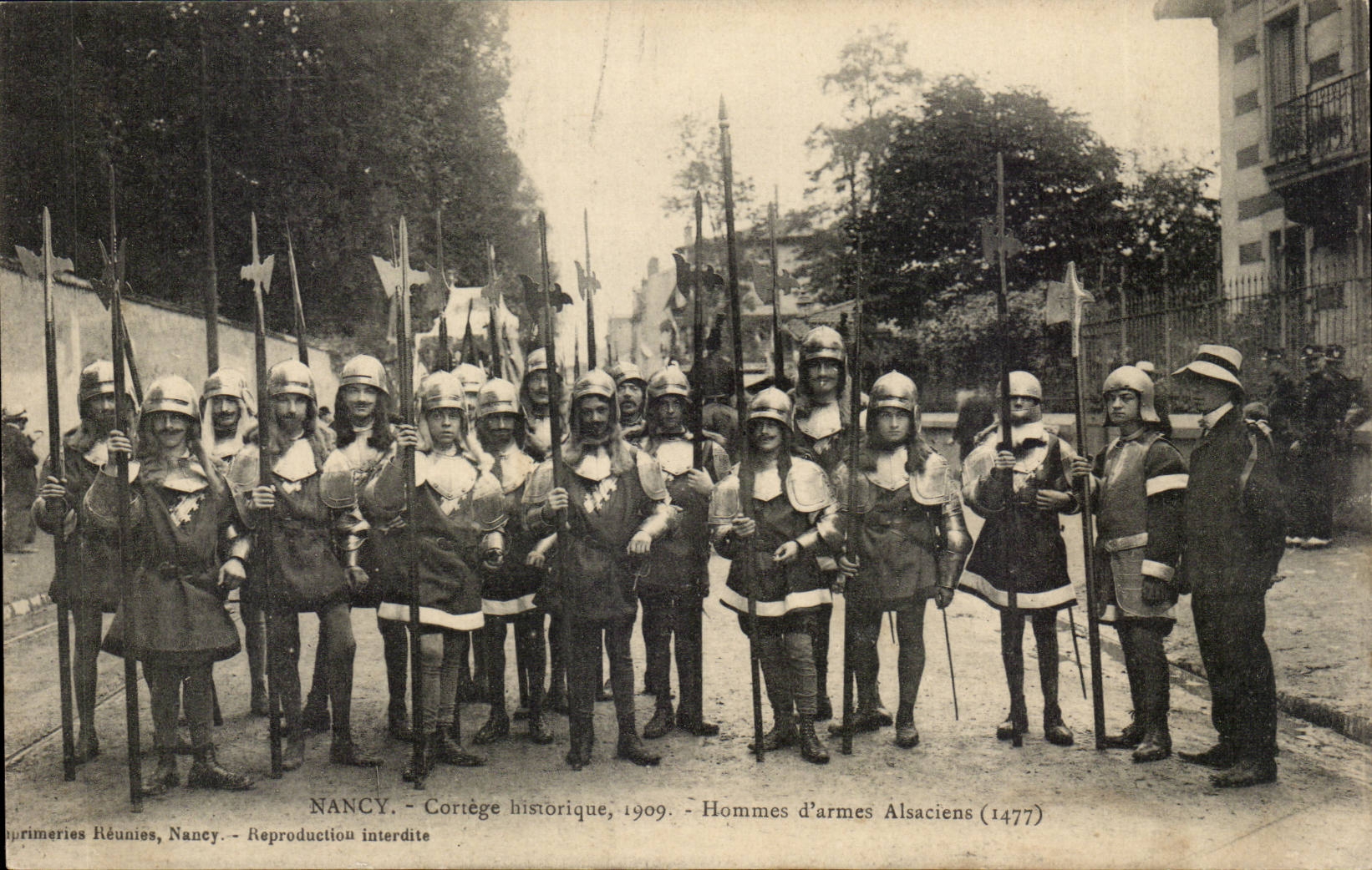 Historische Prozessionelsassische Men-at-arms Nancy-CPA (1477) TOP