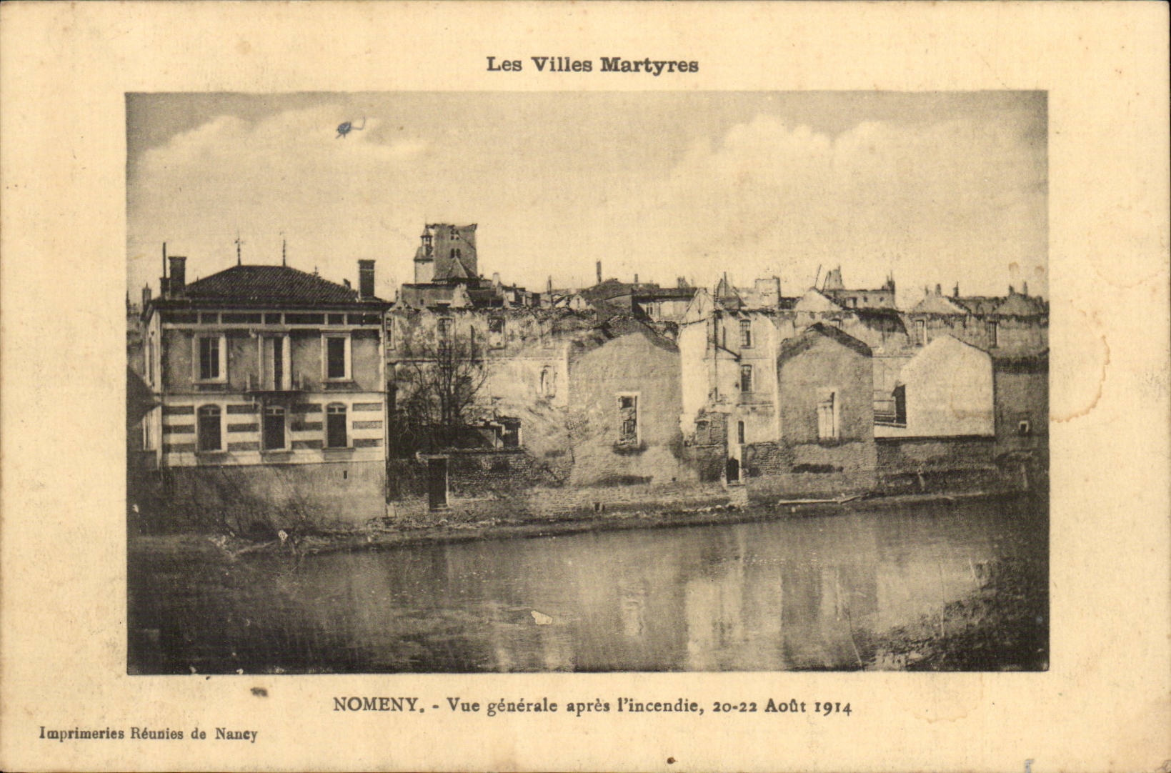 Nomeny CPA View after fire 20 August 22nd 1914