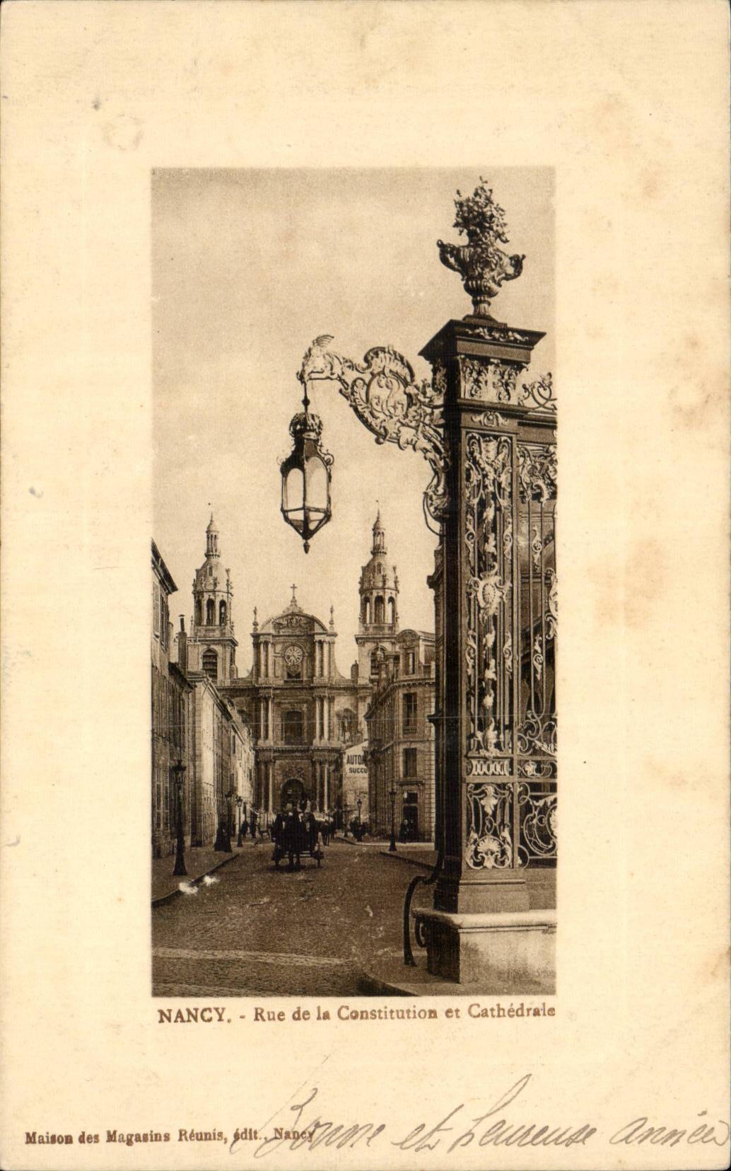Nancy CPA Rue de la Constitution et cathedrale