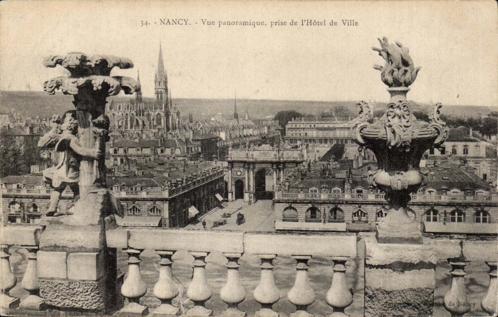 Nancy CPA Vue panoramique prise de l'hotel de ville