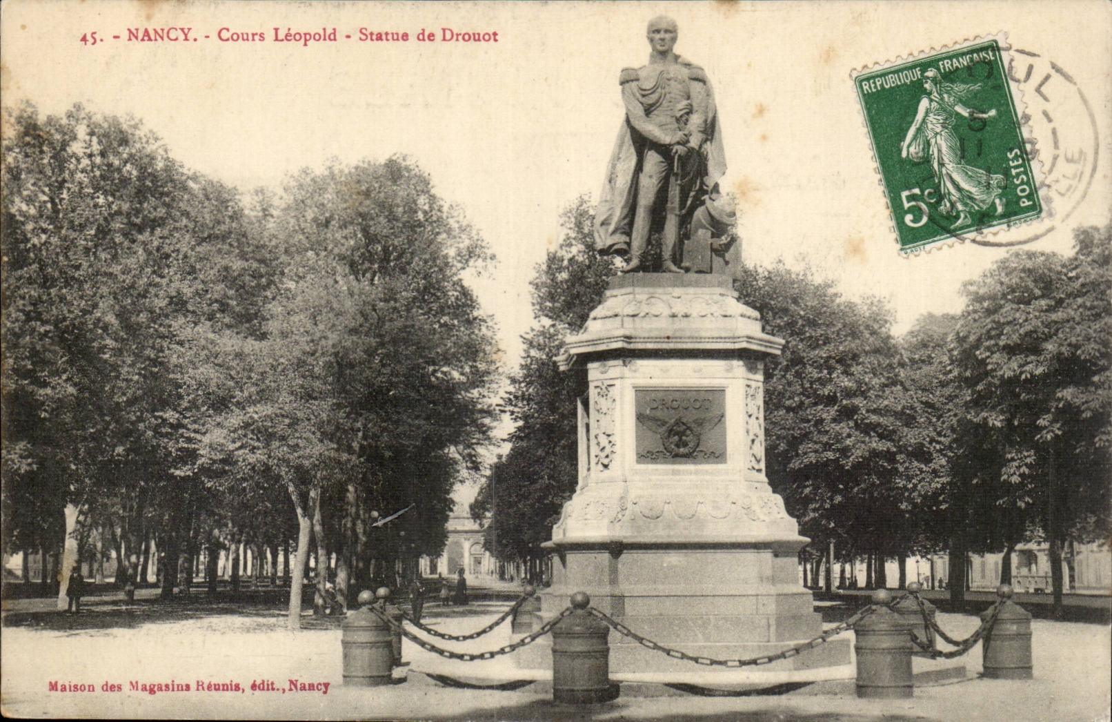 Nancy CPA Cours Leopold Statue de Drouot