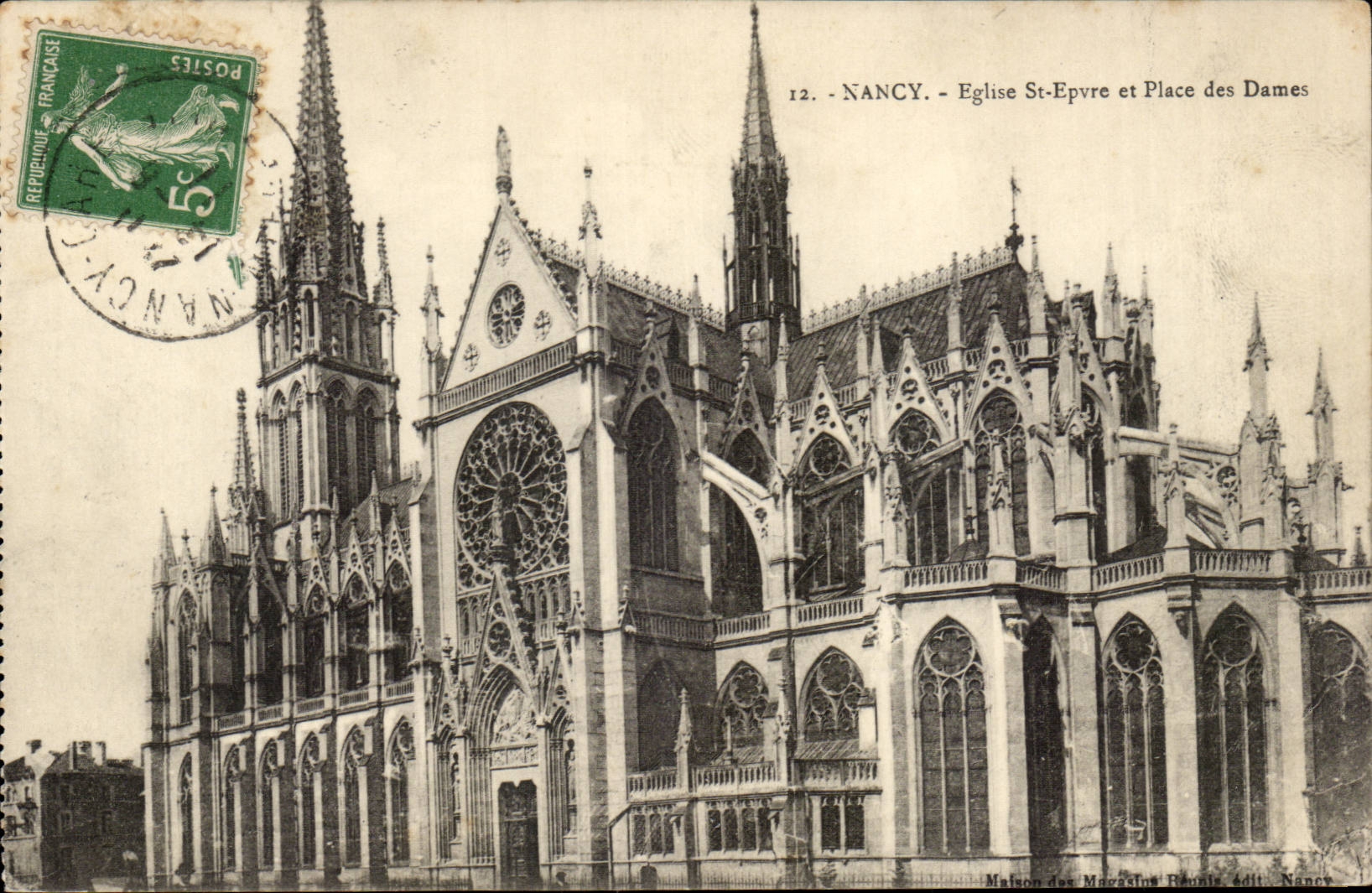 Nancy CPA Eglise Saint Epvre et place des Dames