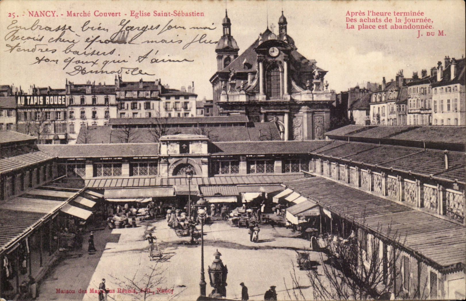 Nancy - Marche Couvert Eglise Saint Sebastien - CPA