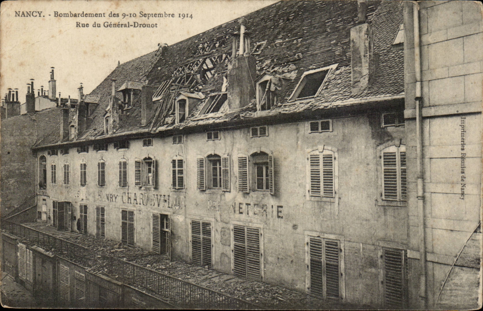 Nancy - Bombardements de 9 10 Septembre 1914 - Rue du General Drouot - CPA 