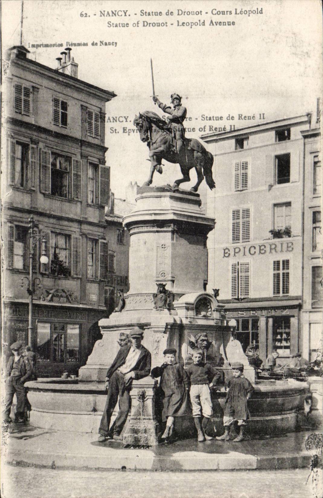 Nancy CPA Statue de Drouot Cours Leopold